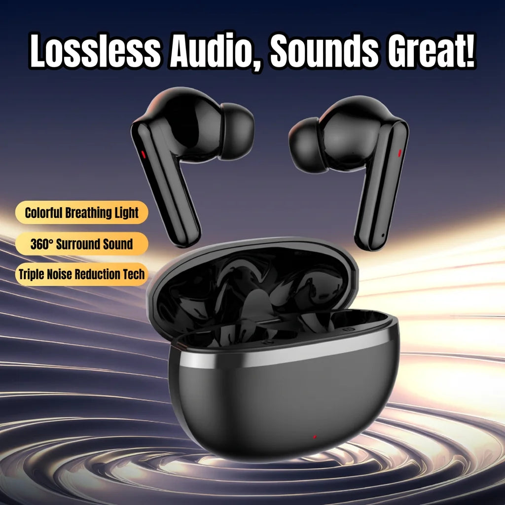 2026 NEW in Ear Bluetooth Earphones with Dual Microphones, Stereo Noise Reduction, Bass HIFI Touch Music Game Earphones