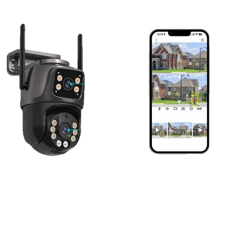 Wireless WiFi Monitor Full-Color Night Vision Waterproof Dome Camera HD 6MP Binocular Camera