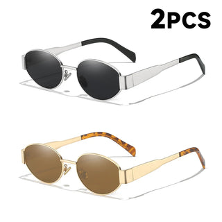 Oval Alloy Frame Sunglasses for Women & Men | Stylish UV400 Sun Glasses