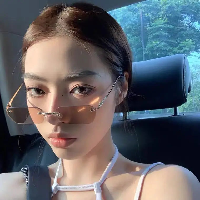 BOYSEEN Rimless Sunglasses | UV400 Gradient Stylish Eyewear for Men & Women Promise Mart