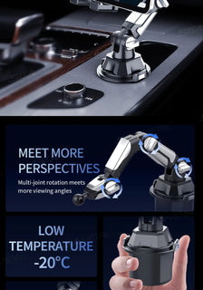 SEAMETAL Car Phone Mount on Cup Holder 6.5-9.5CM Adjustable Base Tablet/Phone Holder 360-Degree Flexible Rotation Phone Stand Promise Mart