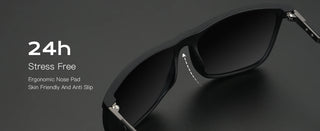 ZENOTTIC Square Polarized Sunglasses for Men Ultralight Carbon Fiber Sun Glasses Driving Fishing Golf Sports UV400 Protection