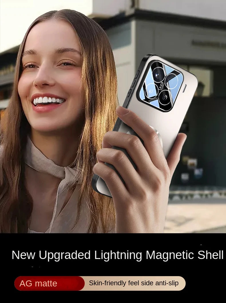 For Xiaomi 15 15 Pro TPU material lens full protective case features magnetic shock-proof and anti-fingerprint phone cover