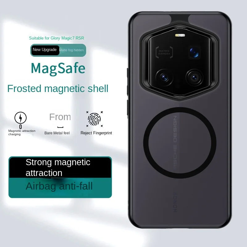 For Honor Magic 7 RSR Skin Feeling Magnetic Feel Lens Full Package Drop Resistant and Wear-resistant Phone Case