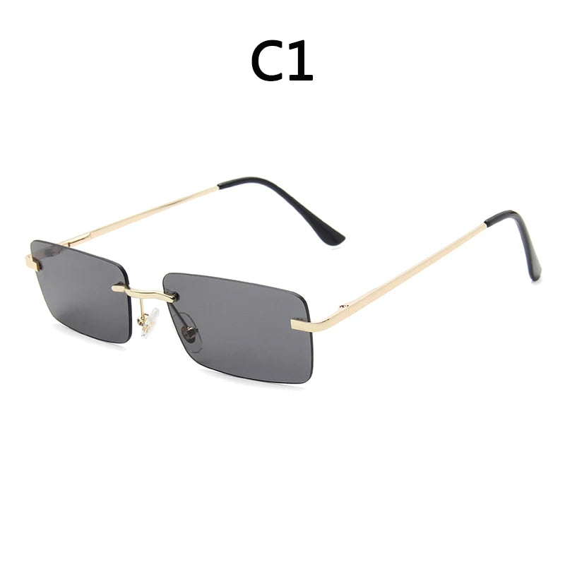 BOYSEEN Rimless Sunglasses | UV400 Gradient Stylish Eyewear for Men & Women Promise Mart