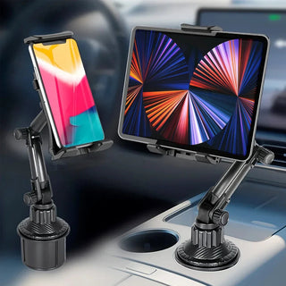 Car Tablet Stand Cup Slot 360 Adjustable Smartphone Holder 270 Tilt Bar Triangular Base Ram Mount SUV Tools for Ipad Pro 11 Air Promise Mart