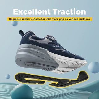 FitVille Newest Walking Shoes for Men Wide Width Sneakers with Arch Support for Flat Feet Heel Pain Relief Plantar Fasciitis Promise Mart