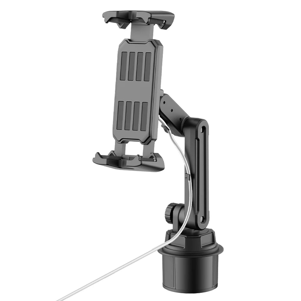 Car Tablet Stand Cup Slot 360 Adjustable Smartphone Holder 270 Tilt Bar Triangular Base Ram Mount SUV Tools for Ipad Pro 11 Air