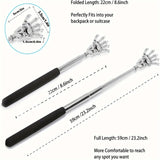 Portable Extendable Back Scratcher Stainless Steel Telescoping Back Scratcher for Both Human and Pets Extendable Back Massager Promise Mart
