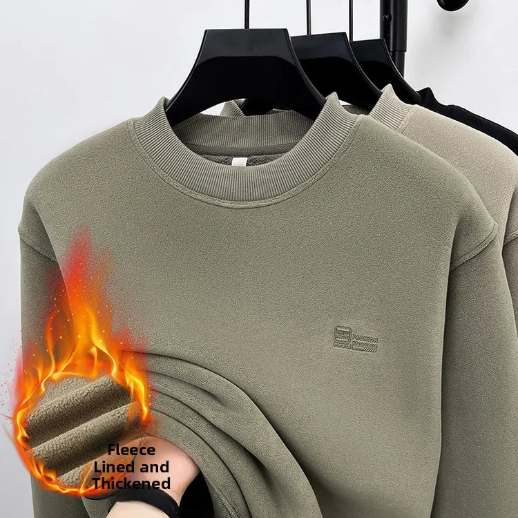 Northern Thiened Ultra-Hot Inteated Fce f-Unzipped Hoodie Men's New 2025 Camel down Winter Warm Base irt