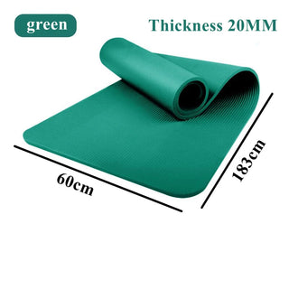 183×60cm Thick Yoga Mat Anti-skid Sports Fitness Mat 20MM Comfort Foam Yoga Matt for Exercise Yoga and Pilates Gymnastics Mat Promise Mart