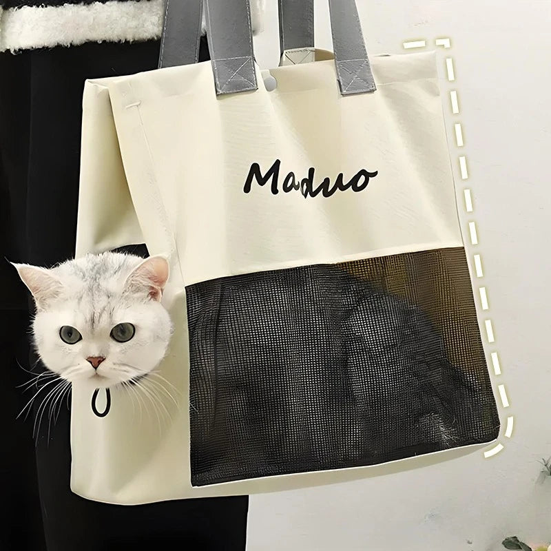 Pet carrying backpack breathable and lightweight diagonally spanning dog backpackcat bag outdoor handbag portablesingle shoulder