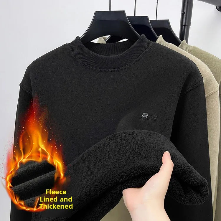 Northern Thiened Ultra-Hot Inteated Fce f-Unzipped Hoodie Men's New 2025 Camel down Winter Warm Base irt