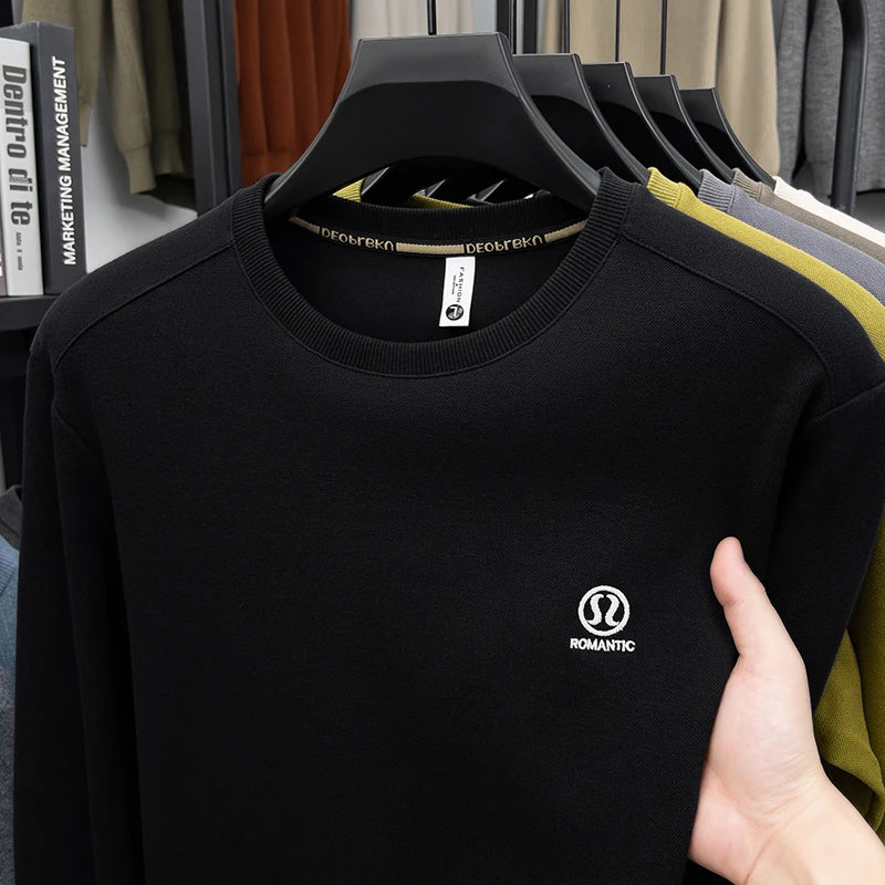 Sweatshirt Men 2025 New Style Spring and Autumn Round Neck Cotton Casual Long Sleeved T-shirt Top T-shirt