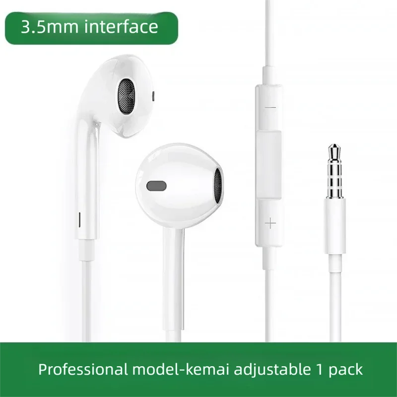 Type-C Wired Earbuds 3.5mm Stereo Gaming Earphones with Microphone No Delay In-Ear Headset for Music Sports Control Mobile Call