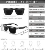 Classic Sunglasses for Men and Women Outdoor Sports Cycling Fishing Hiking Golf, Travel Square Glasses with UV Protection Promise Mart