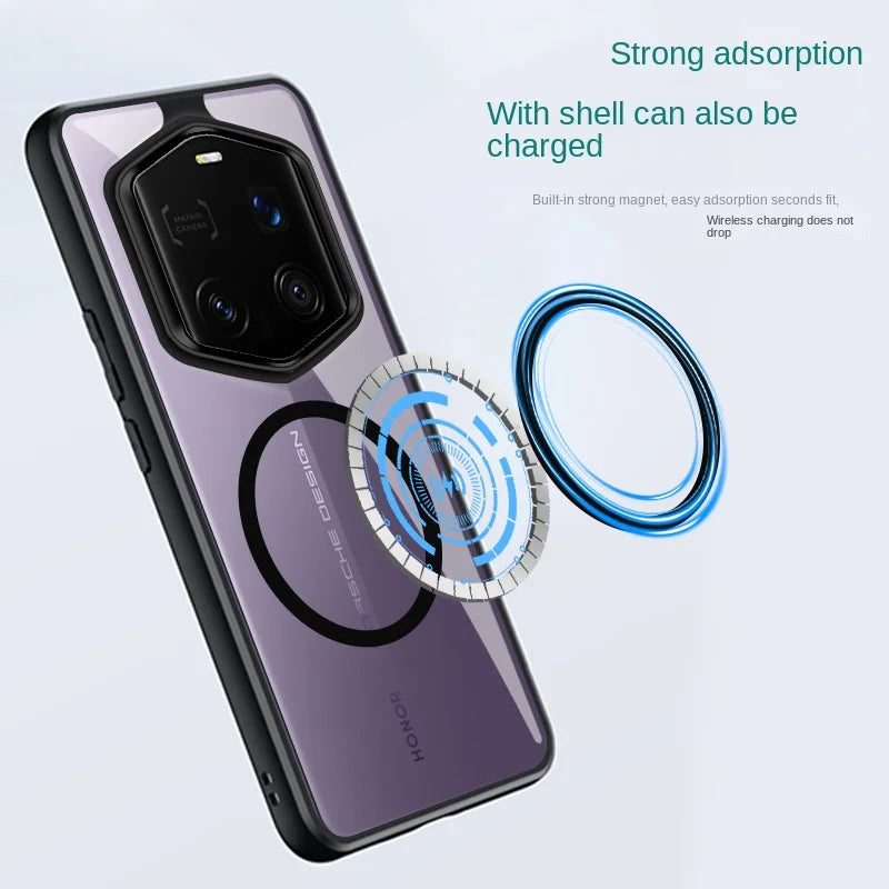 For Honor Magic 7 RSR Skin Feeling Magnetic Feel Lens Full Package Drop Resistant and Wear-resistant Phone Case