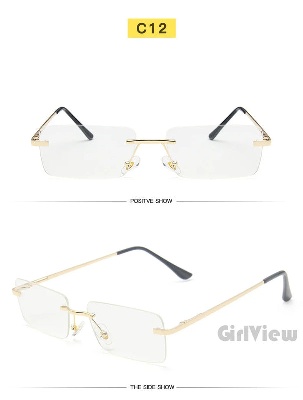 BOYSEEN Rimless Sunglasses | UV400 Gradient Stylish Eyewear for Men & Women Promise Mart