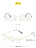 BOYSEEN Rimless Sunglasses | UV400 Gradient Stylish Eyewear for Men & Women Promise Mart