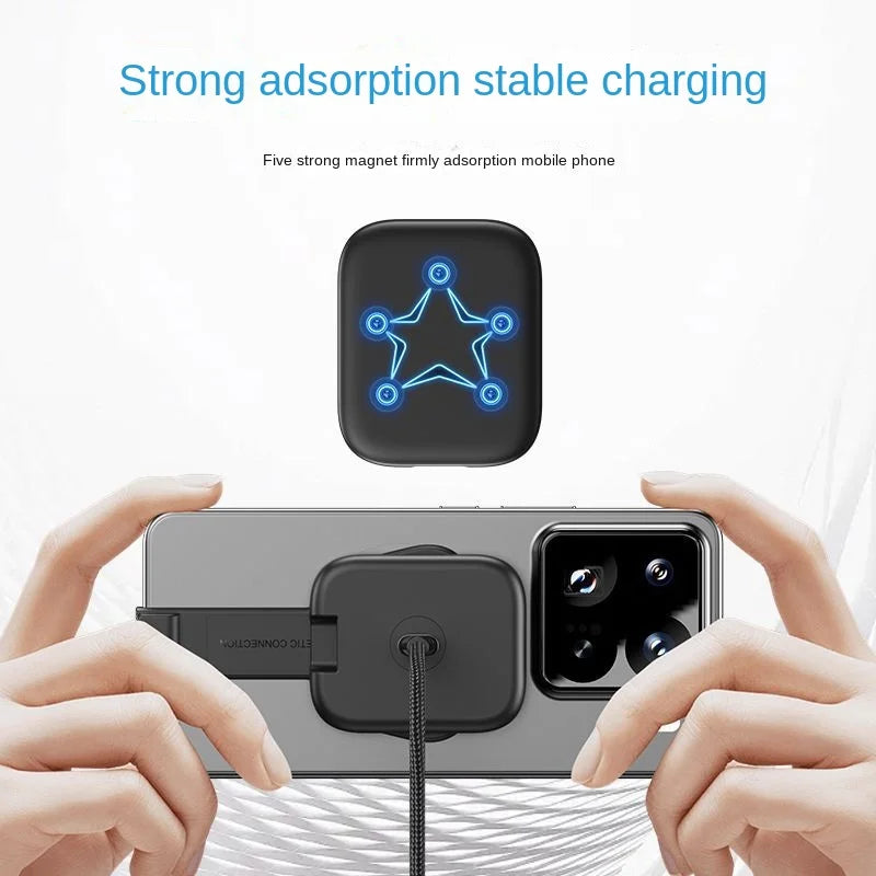 Wireless Charging Kit - Wireless Charging Transmitter and Receiver 2-in-1 Latest Technology Magnetic Points Contact Connection