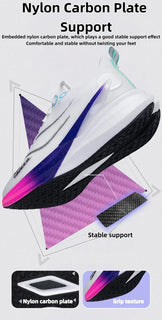 2025 Men's And Women's Professional Carbon Board Marathon Running Shoes Shock Absorption Ultra-light Stable Support Sports Shoes Promise Mart