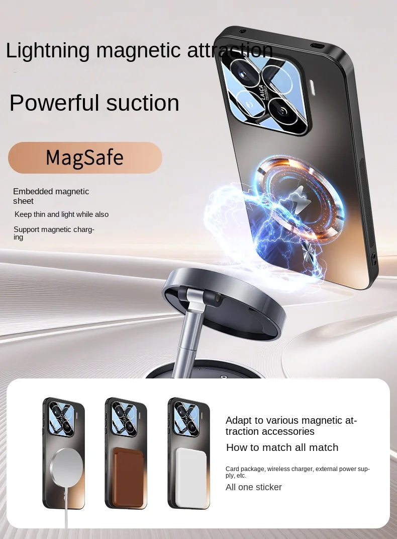 For Xiaomi 15 15 Pro TPU material lens full protective case features magnetic shock-proof and anti-fingerprint phone cover