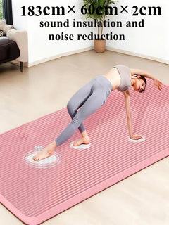 183×60cm Thick Yoga Mat Anti-skid Sports Fitness Mat 20MM Comfort Foam Yoga Matt for Exercise Yoga and Pilates Gymnastics Mat Promise Mart