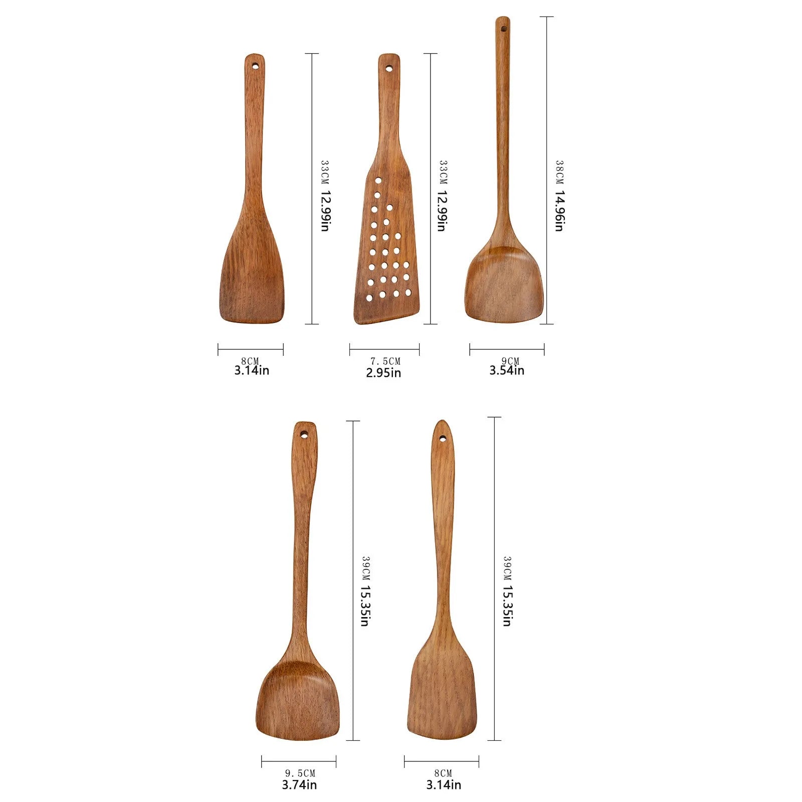 Wooden Kitchen Spatula Rice Ladle Soup Spoon Kitchen Cooking Tools Natural Wood Is Safe And Durable For Home Kitchens