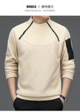 Men's Sweatshirs Spring Fall Long-sleeved T-shirt Top Loose Trend Round Neck Bottoming Shirt Lightweight Casual Sports Promise Mart