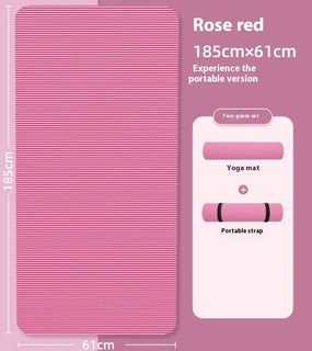 10MM Non-Slip Athletic Yoga Mat for Home Training, Pilates and Gymnastics Promise Mart