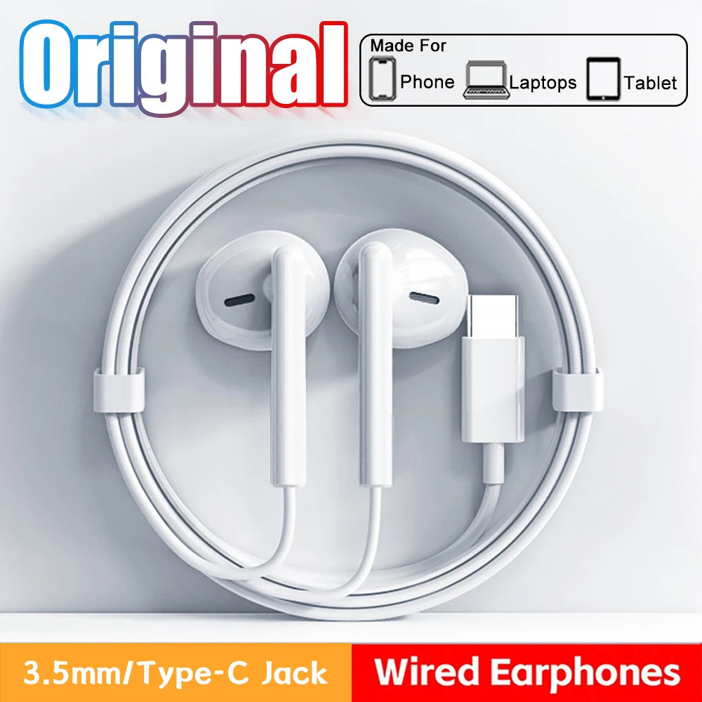 Original Type C In-Ear Earphones For Xiaomi 17 Pro Max 15T 14T Redmi Note 15 14 12 13 Ultra Poco X7 F7 Pro Headset Wired Earbuds