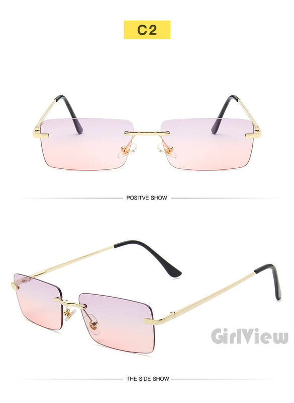 BOYSEEN Rimless Sunglasses | UV400 Gradient Stylish Eyewear for Men & Women Promise Mart