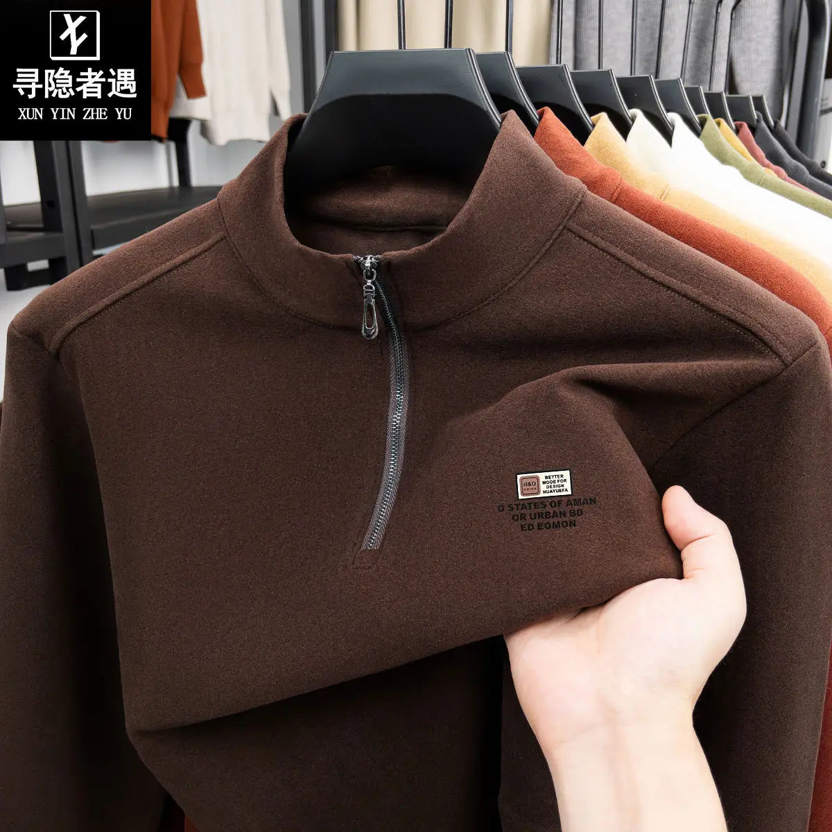 Men's Double-Sided Camere Long Sve T-irt Thiened Casual Warm Base irt Ci Walk All-Season Soft Comfortable Top