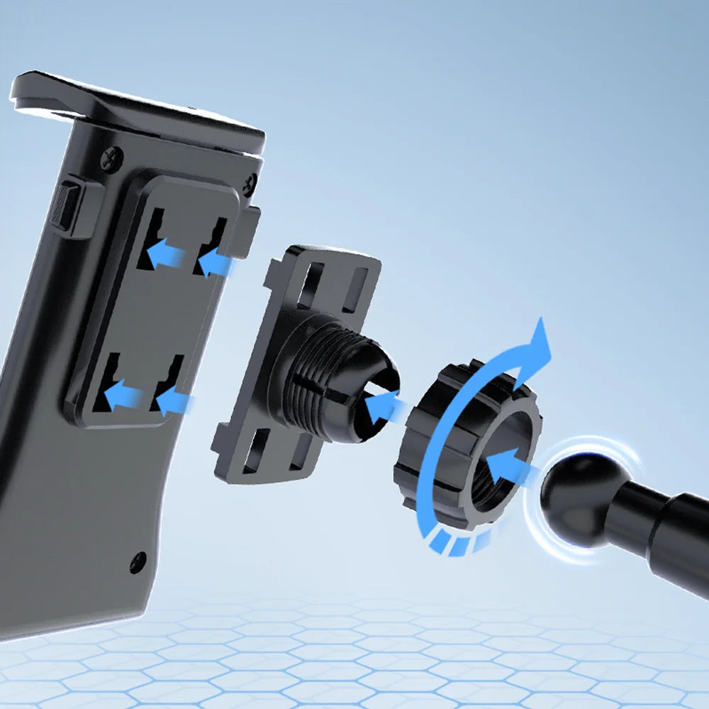 Car Tablet Stand Cup Slot 360 Adjustable Smartphone Holder 270 Tilt Bar Triangular Base Ram Mount SUV Tools for Ipad Pro 11 Air