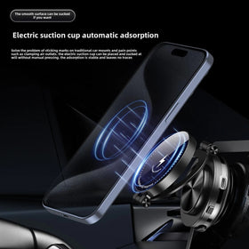 15W Wireless Charger  Double Sides Phone Holder Magnetic Vacuum Adsorption Bracket Foldable GPS Stand Electric Sucker Cup Suppor Promise Mart