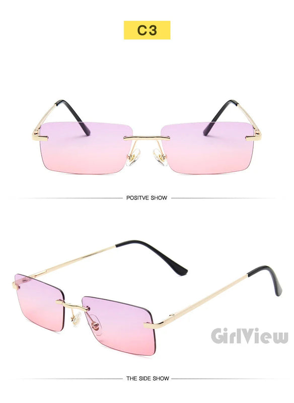 BOYSEEN Rimless Sunglasses | UV400 Gradient Stylish Eyewear for Men & Women Promise Mart
