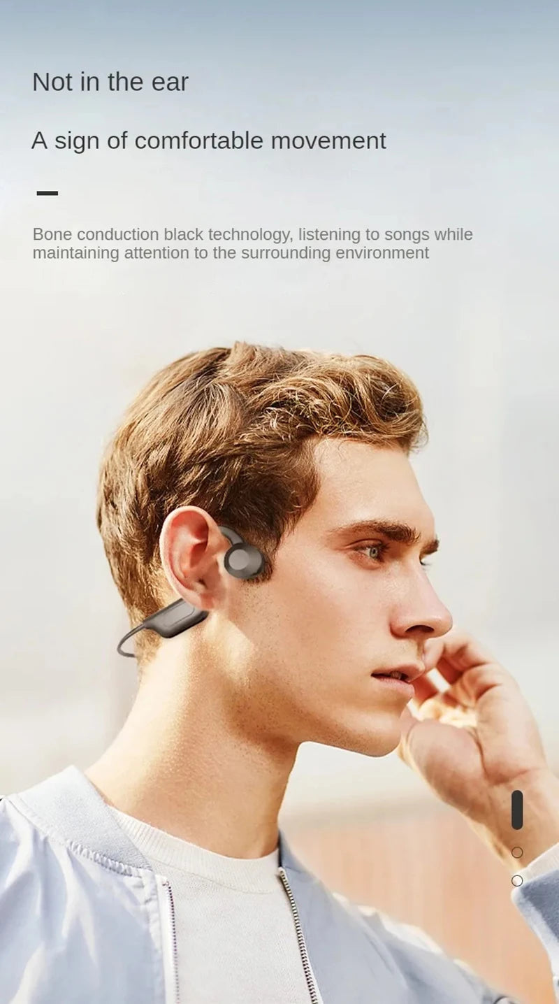 Hot Bone Conduction Swimming Headphones Bluetooth 5.4 IPX8 Waterproof Not In-Ear Wireless Plug-in Card Sports Headphones New