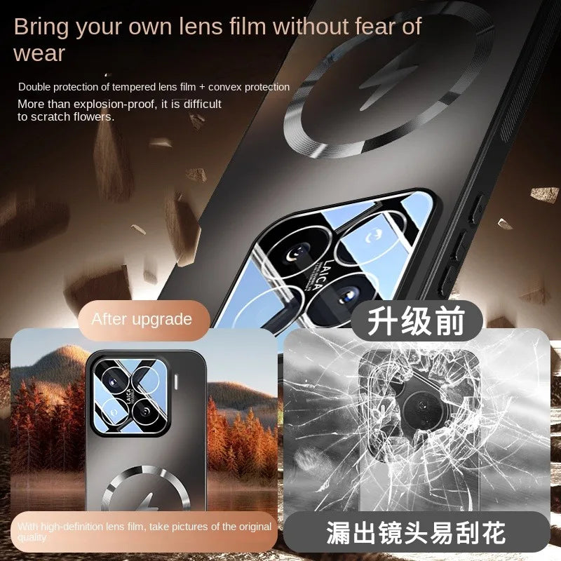 For Xiaomi 15 15 Pro TPU material lens full protective case features magnetic shock-proof and anti-fingerprint phone cover