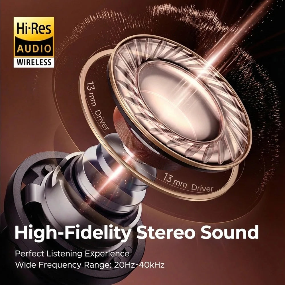 Wireless Bluetooth Earbuds HiFi Stereo Sound Smart Touch Control HD Call Low Latency for Gaming Sports Workouts