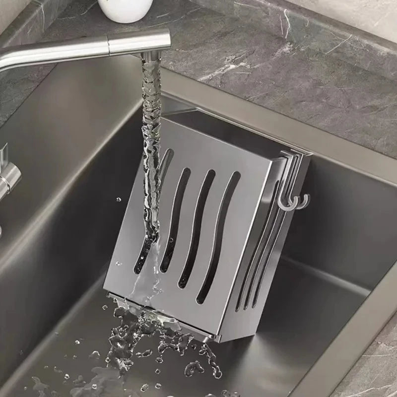 Dish rack, kitchen utensils, sink, spoons, forks, chopsticks, storage basket, multi-functional kitchen organizer