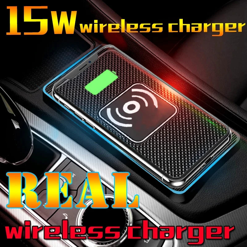 Wireless Car Charger Charging Pad 15w Non Slip Qi Fast Charger For Car Wireless Phone Charger For Android For IPhone 11/12/13/14 Promise Mart