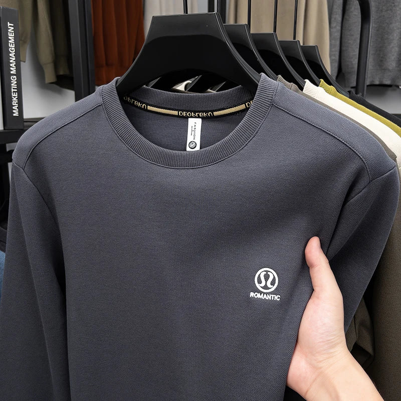 Sweatshirt Men 2025 New Style Spring and Autumn Round Neck Cotton Casual Long Sleeved T-shirt Top T-shirt