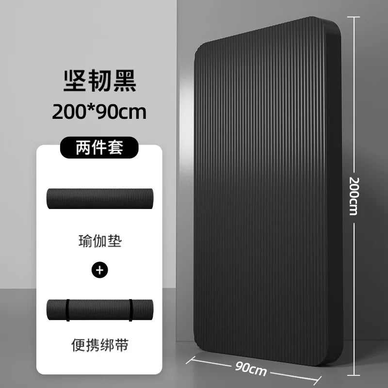 Men's Yoga Mat 20mm Thiened Lengthened And Widened Non-Slip Fitn Exercise Equipment Pure Color Nbr Material Yoga Pad