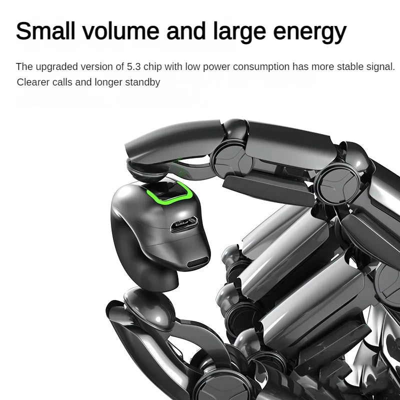 SK GD28 Bone Conduction TWS Headphones Bluetooth V5.3 Ear Clip Lightweight Business Sports Game Headset with Mic Noise Reduction