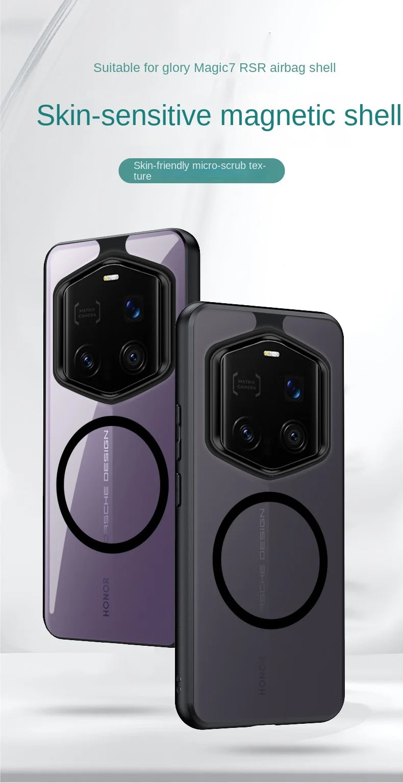 For Honor Magic 7 RSR Skin Feeling Magnetic Feel Lens Full Package Drop Resistant and Wear-resistant Phone Case
