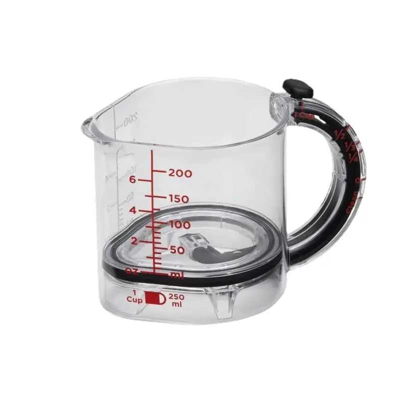 All-in-One Cooking Measuring Cup with Adjustable Base and Scraper; Essential for Every Kitchen