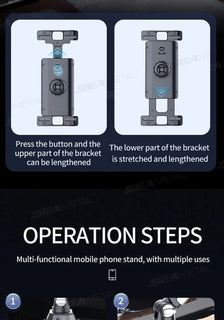 SEAMETAL Car Phone Mount on Cup Holder 6.5-9.5CM Adjustable Base Tablet/Phone Holder 360-Degree Flexible Rotation Phone Stand Promise Mart