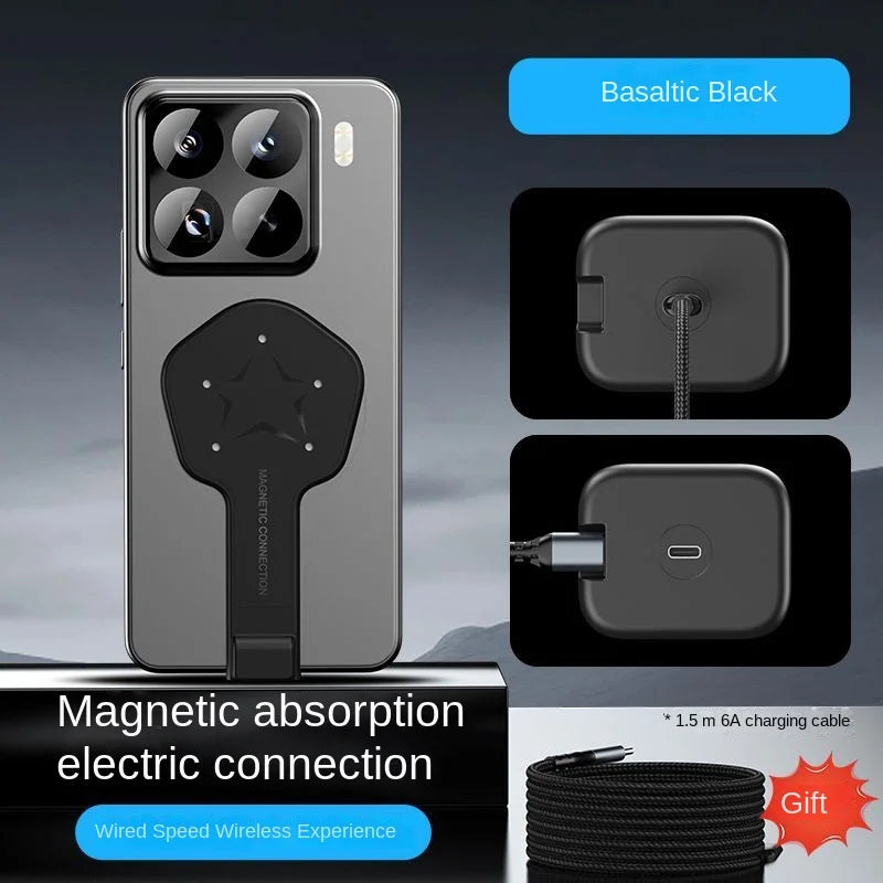 Wireless Charging Kit - Wireless Charging Transmitter and Receiver 2-in-1 Latest Technology Magnetic Points Contact Connection