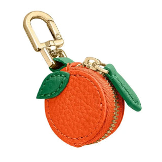 Cute Fruit Shape Leather Coin Purse Mini Zipper Earphone Bag Keychain Pendant Wallet for Women Girls Gift