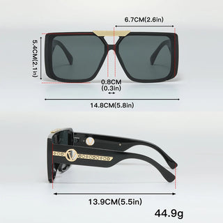 New classic retro black square frame for men, exquisite temple pattern decoration, fashionable and trendy Promise Mart